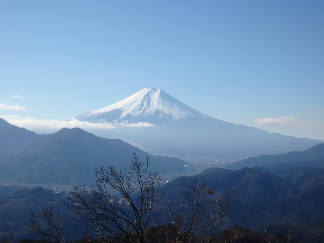 山頂から見る富士山